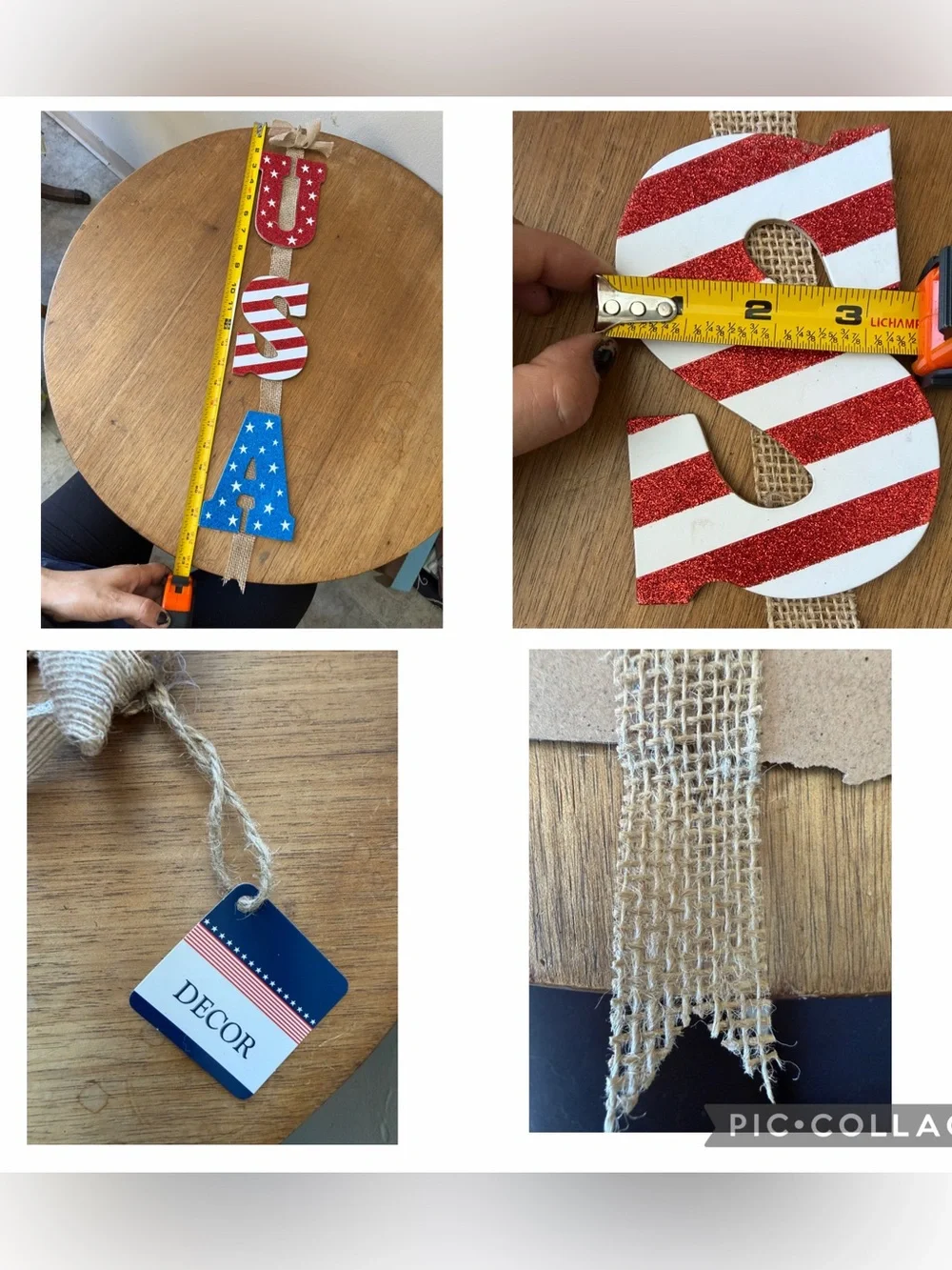 Hobby Lobby Red White Blue USA Hanging Wall Decor